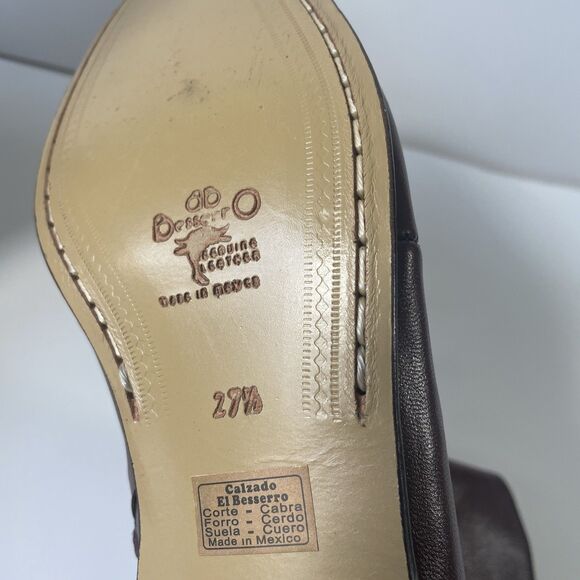 Besserro Ankle Boots Brown Leather Mens 8.5/27.5 Retro Business Professional - Picture 5 of 10